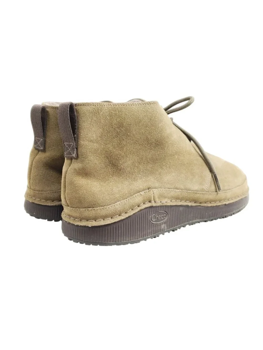 Chaco Mens Size 12 Paonia Desert Boots Tan Suede Wool Blend Lining